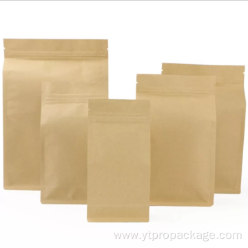 Custom Logo Printed Stand-Up Ziplock Kraft Paper Bags